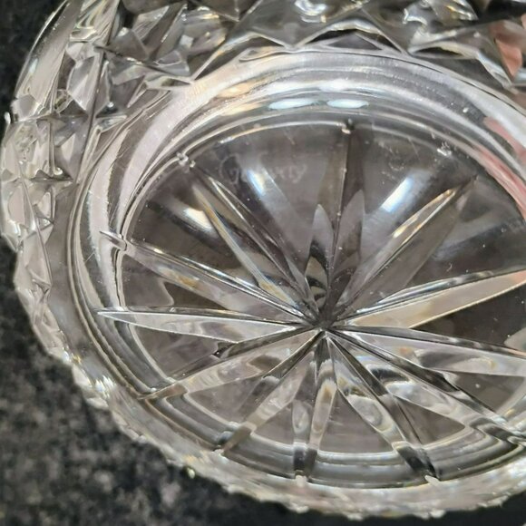 Vintage Galway Leah Butter Dish, Glass Crystal 4" Covered With Dome Lid & Plate - Picture 6 of 6